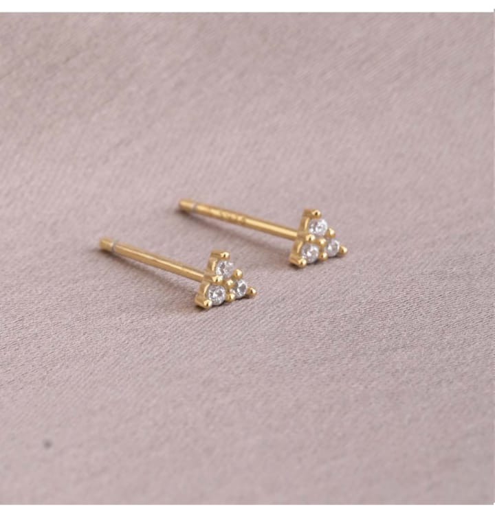 Customer photo review of Trinal Solitaire Stud Earrings
