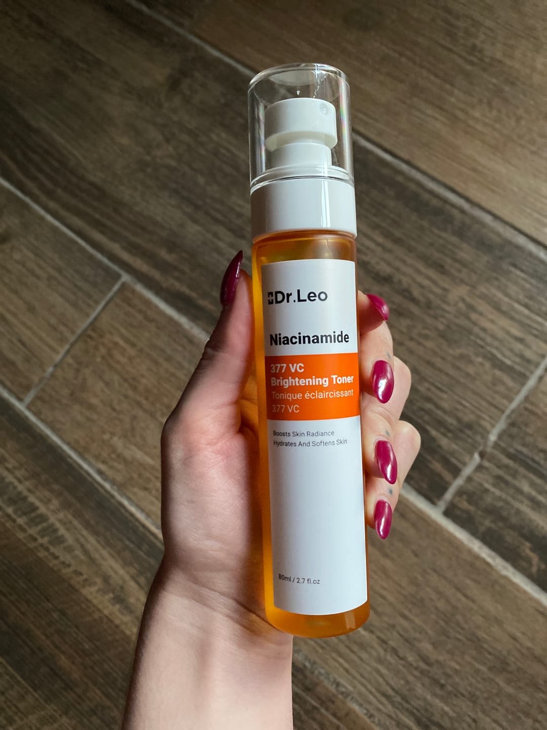 Customer photo review of Tónico Iluminador con Niacinamida, 377 y Vitamina C