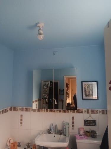 Customer photo review of Mantello 800mm Double Door Mirrored Bathroom Cabinet - White