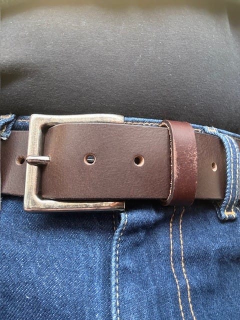 Customer photo review of The Long Haul Belt - Brown Classic 100% Full-Grain Leather Belt