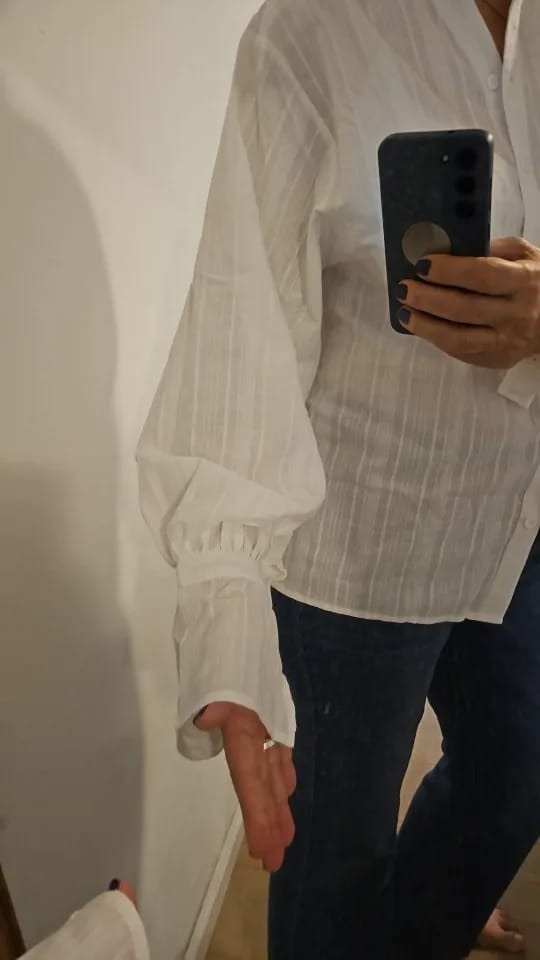 Customer photo review of Merry Oversized Blouse