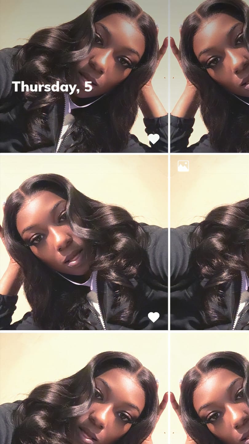 Customer photo review of Wavymy Layered Cut Loose Wave Pre-bleached Wear Go Glueless 7x5 Lace Closure Wigs 180% Density