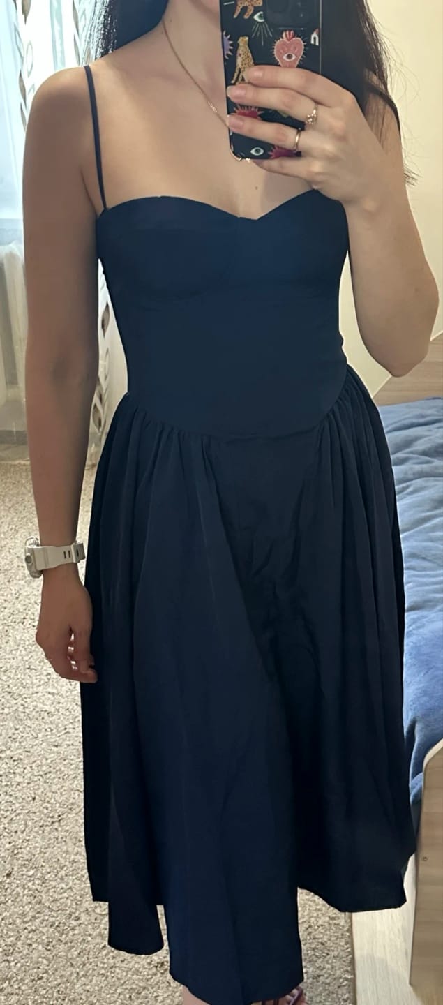 Customer photo review of Marjorie Sleeveless Strap Midi Dress