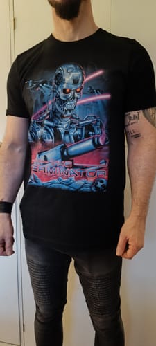 Customer photo review of The Terminator: Los Angeles 2029 T-Shirt