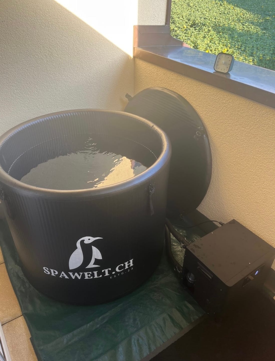 Customer photo review of Ice Tub Pro 3 – Eisbad Komplettset 280L mit Chiller Eiskalt V2, Outdoor Cold Plunge mit App-Steuerung & Zubehör