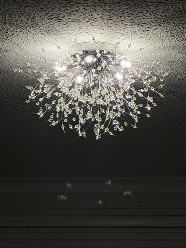 Customer photo review of Modern Beaded Sputnik Flush Mount Ceiling Light