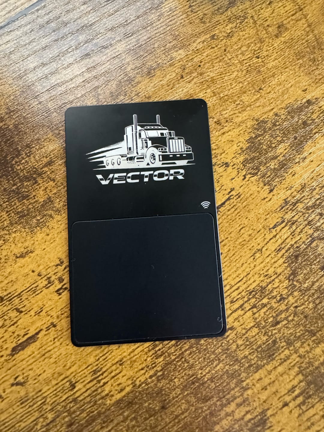 Customer photo review of Custom Metal NFC Business Card (Vertical Style)
