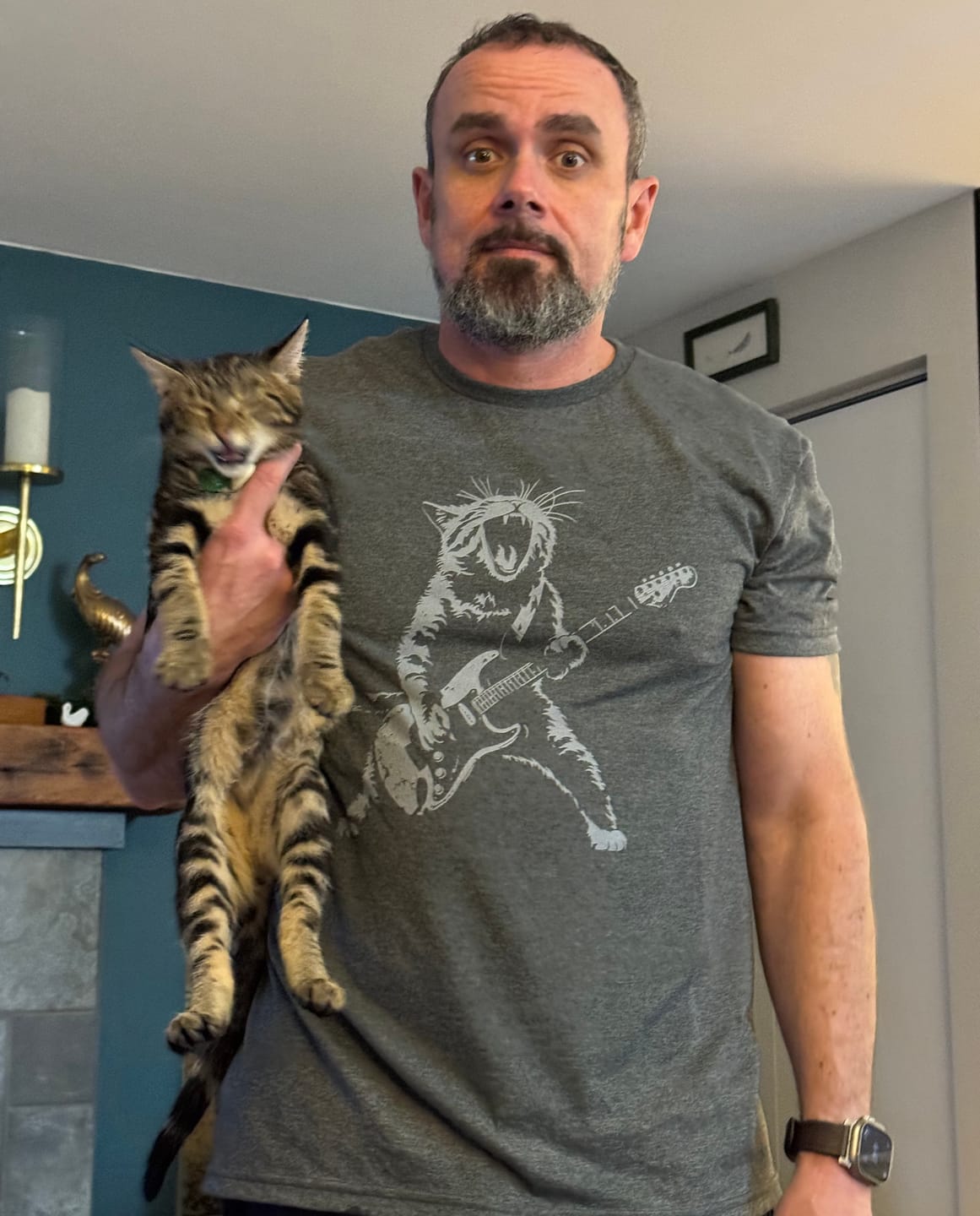 Customer photo review of Rock Kitty T-Shirt