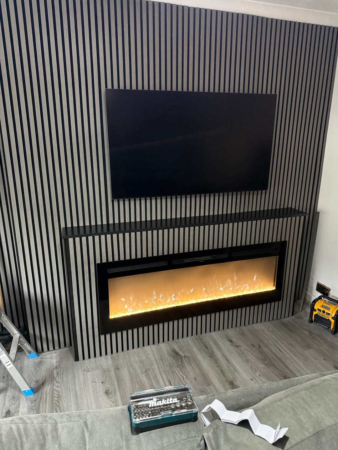 Customer photo review of Premium Acoustic Wall Panels - Light Grey