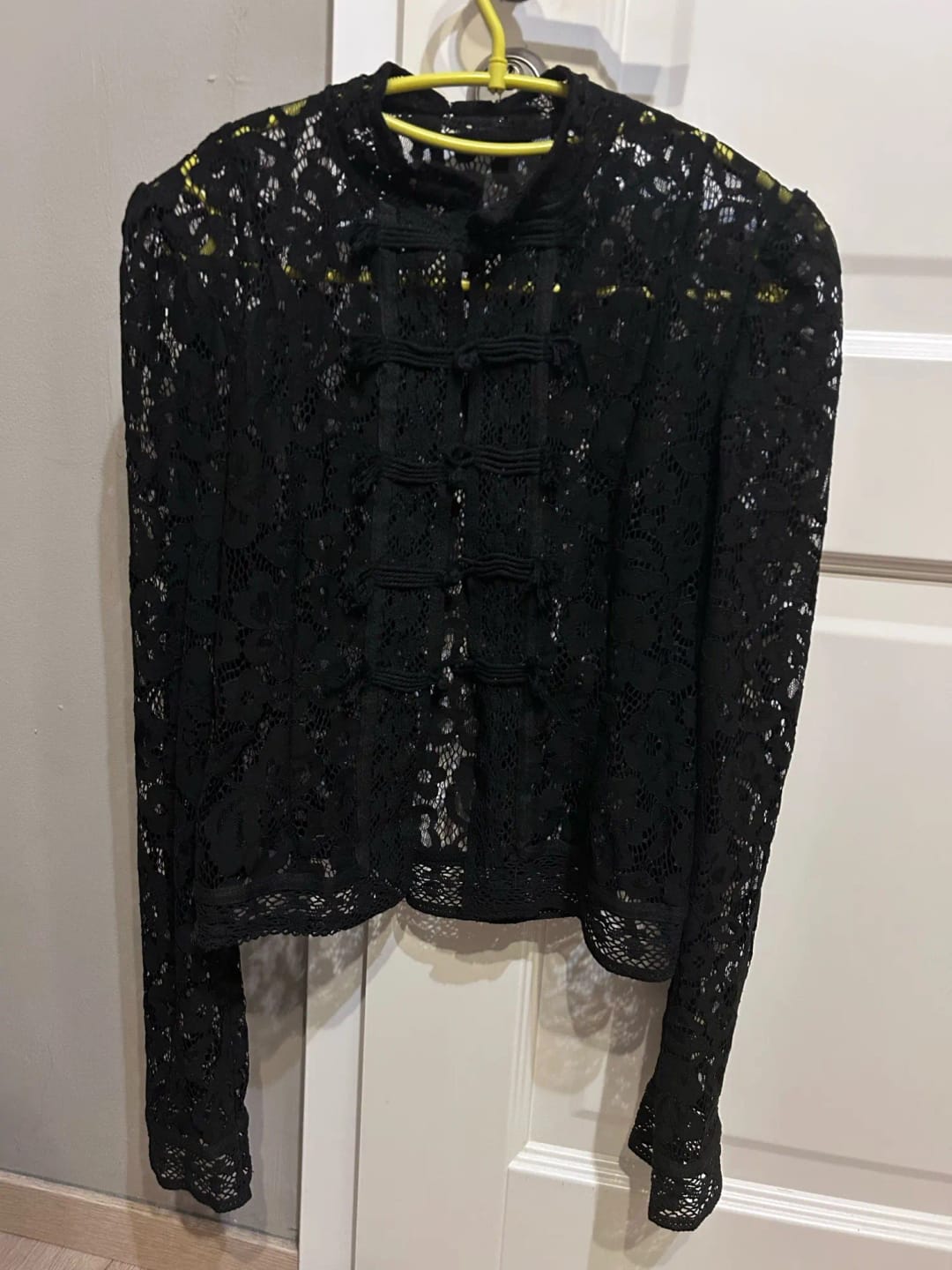 Customer photo review of Karina Puff Sleeve Lace Blouse