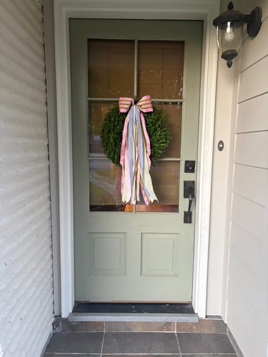 Customer photo review of Blushing Blooms Wreath Ribbon