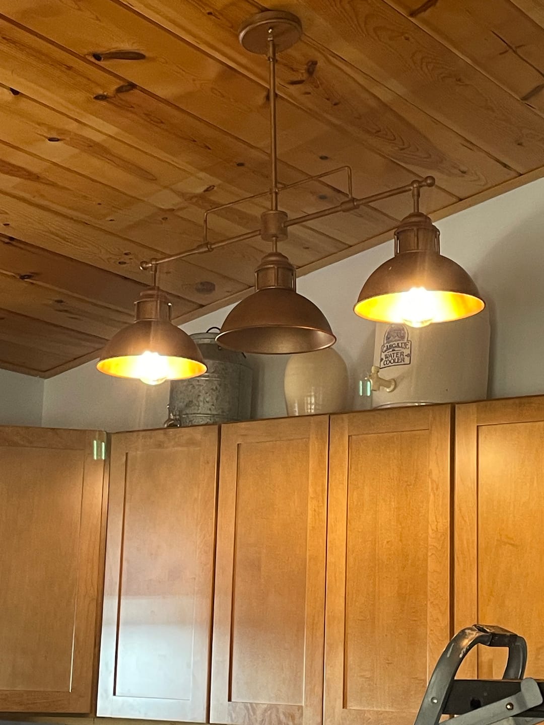 Customer photo review of Modern Farmhouse 3-light Island Pot Lid Dome Pendant