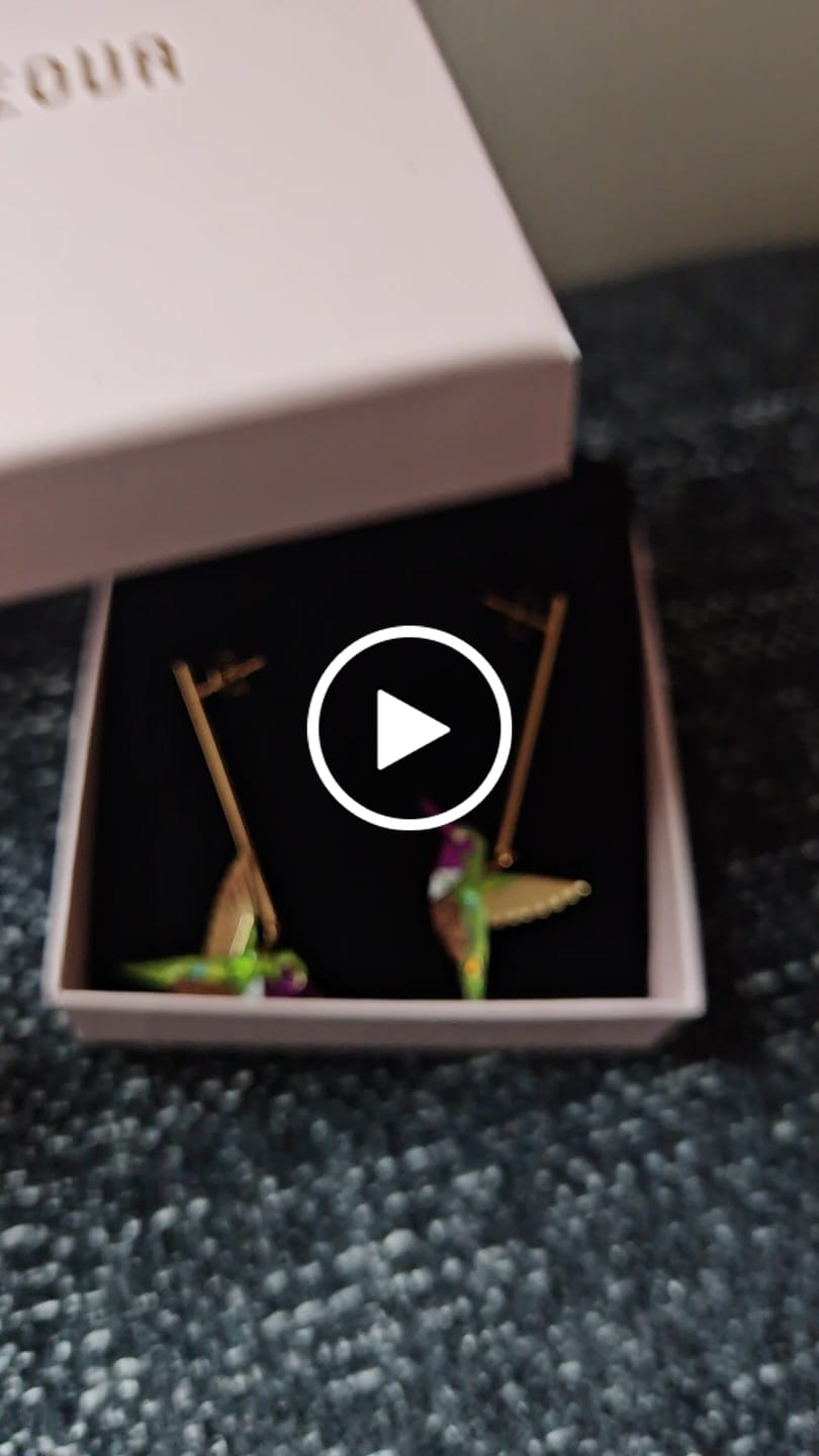 Customer video review of Hummingbird Earrings