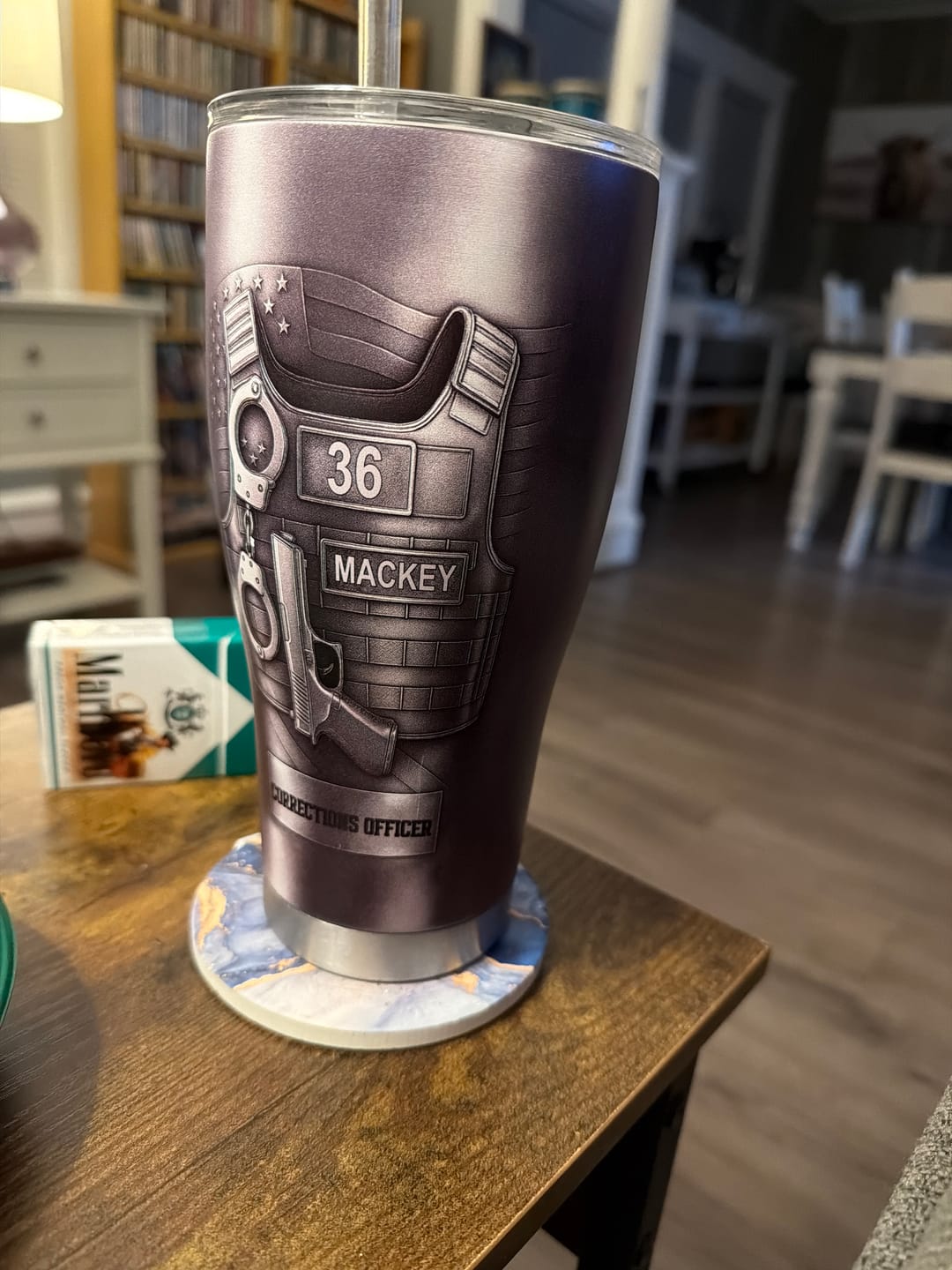 Customer photo review of Serve And Protect - Personalized Police Officer Tumbler