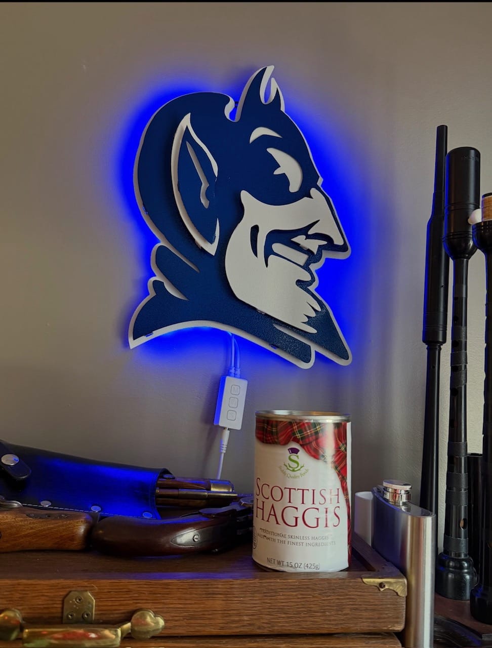 Customer photo review of Duke Blue Devil Mascot 3D Vintage Metal Wall Art
