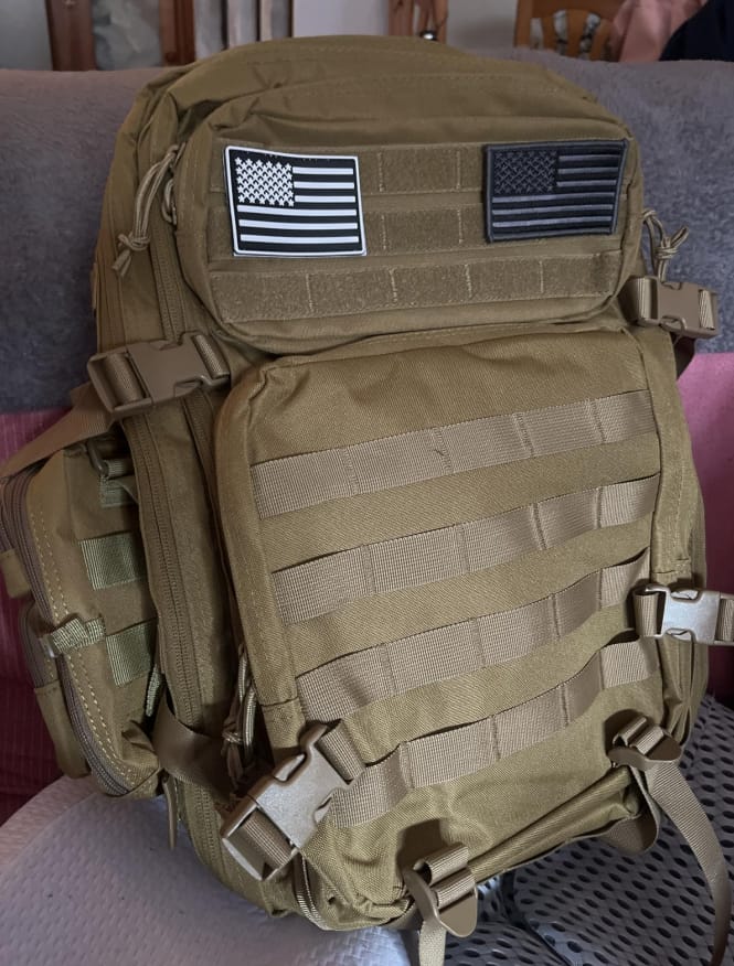 Customer photo review of 45L Tactical Backpack