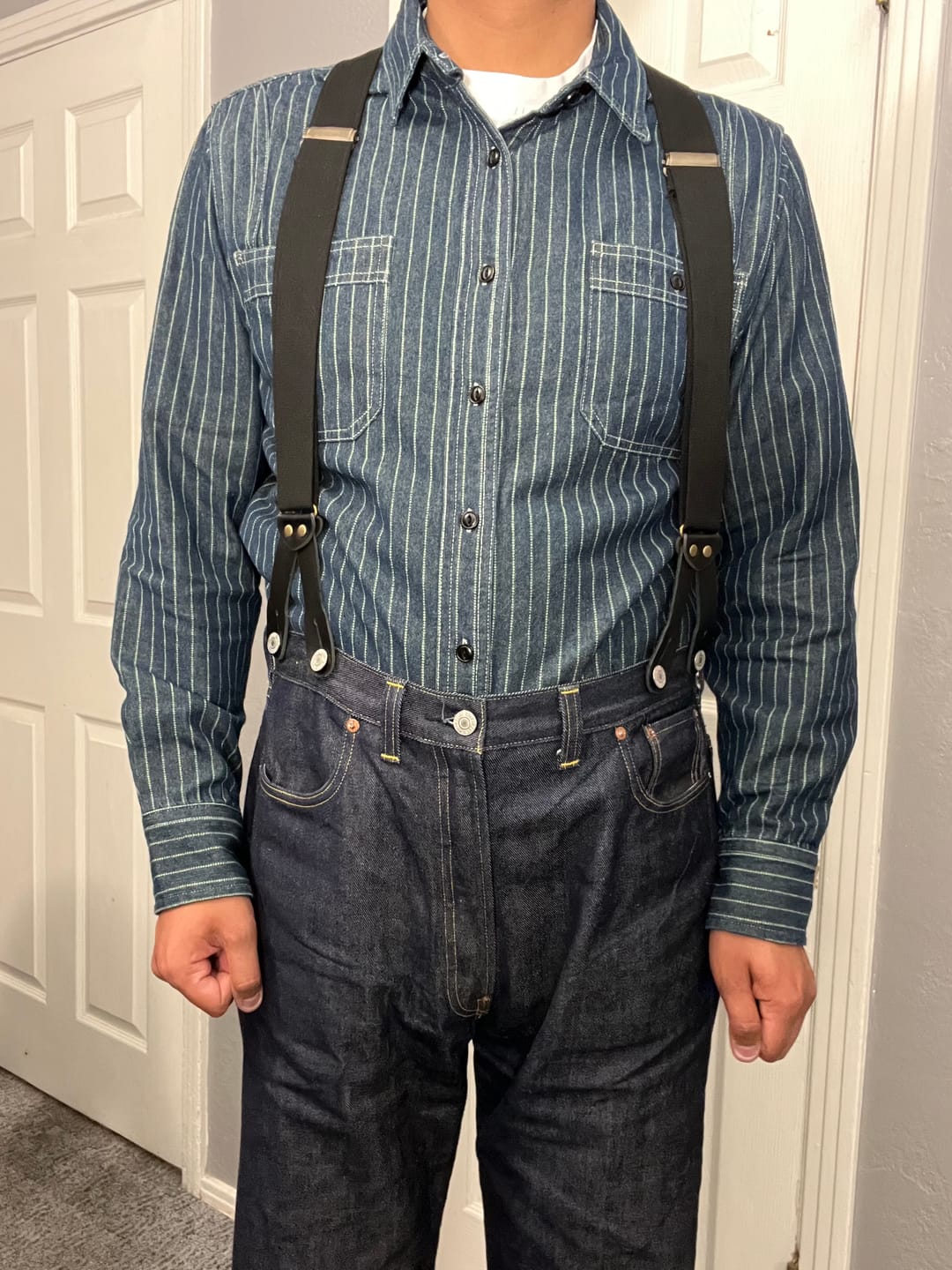 Customer photo review of 9 oz Wabash Vent Hole Work Shirt