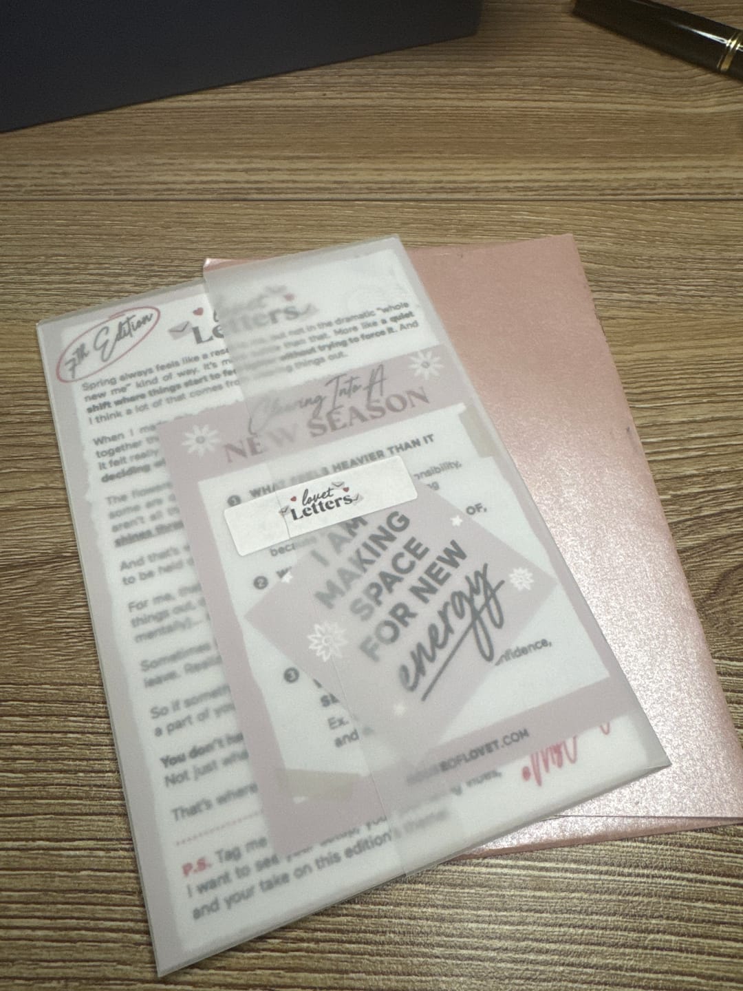 Customer photo review of Lovet Letters: The Monthly Mail Club