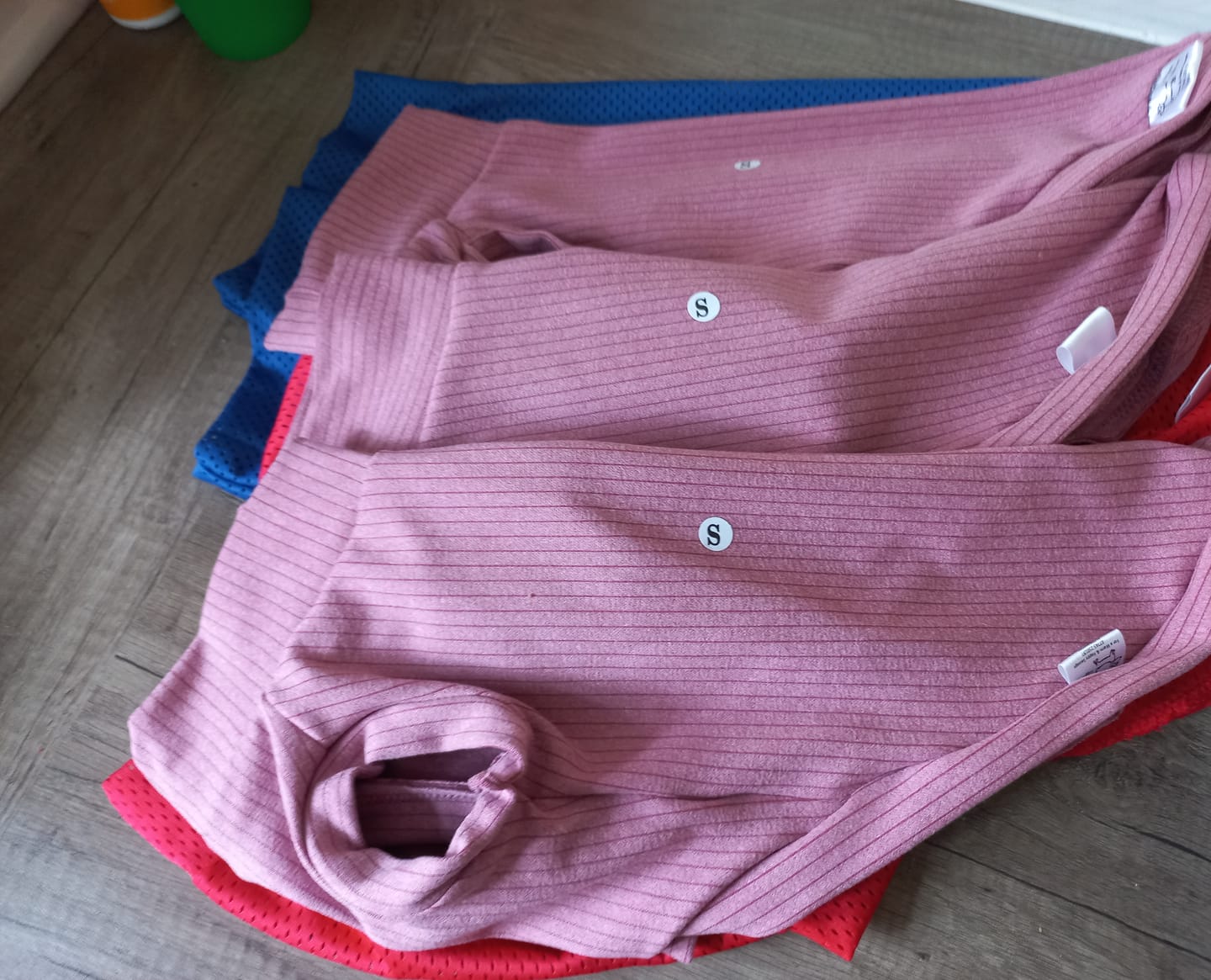 Customer photo review of Narrow Stripes Brushed Soft Knit Fabric
