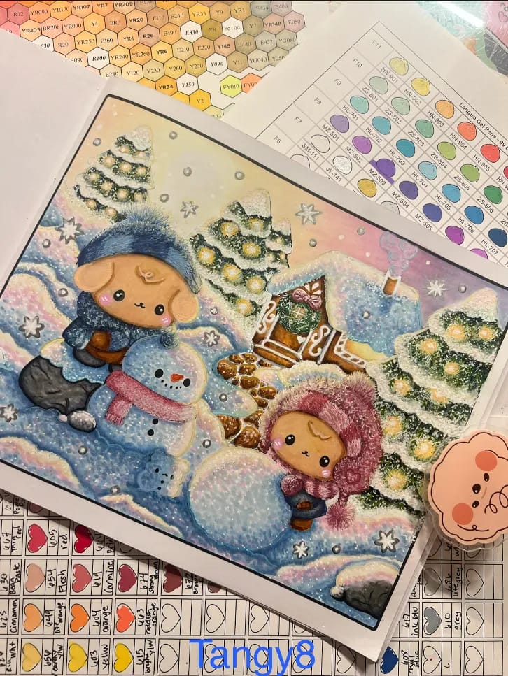Customer photo review of Ohuhu Water-Based Glitter Metallic Marker Pens, 12 Shimmer Colors