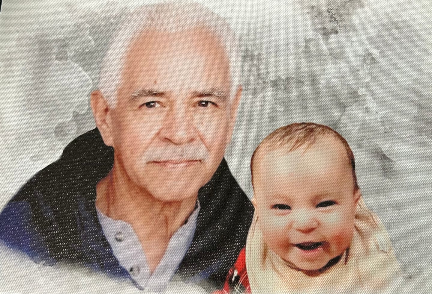 Customer photo review of Add Loved One to Photo, Family Portrait From Different Photos, Combine Photos Canvas, Christmas Gift, Memorial Gift for Dad Mom, Add Passed Away