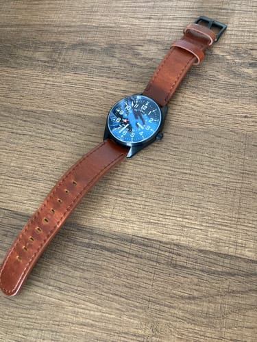 Customer photo review of Genuine Leather Watch Strap