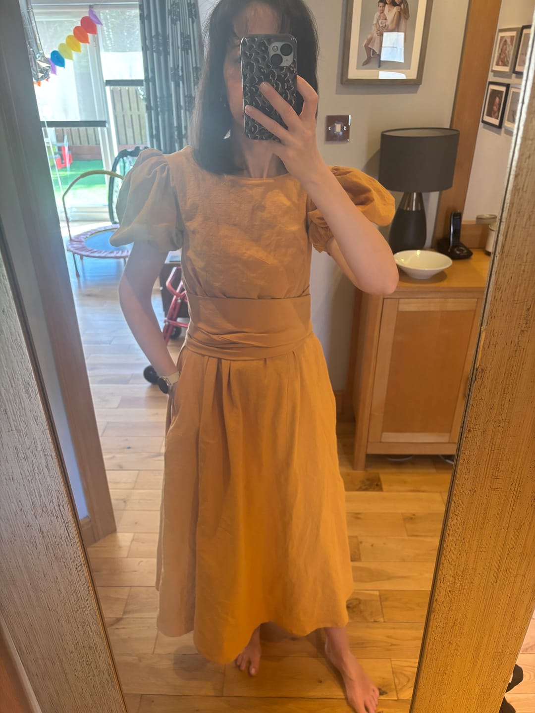 Customer photo review of Linen Feel 100% Cotton Fabric