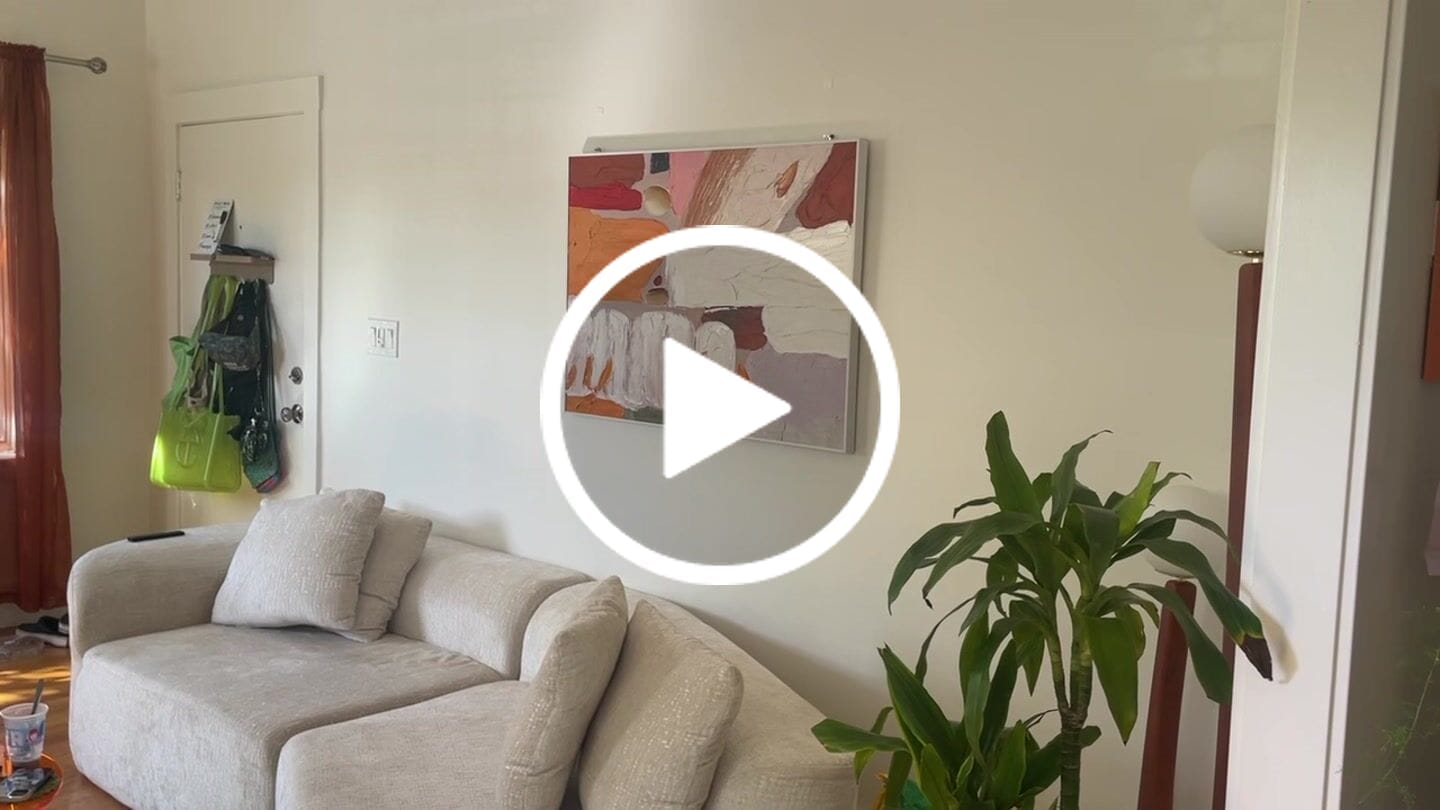 Customer video review of Colorful Abstract Textured Painting Canvas #AT063