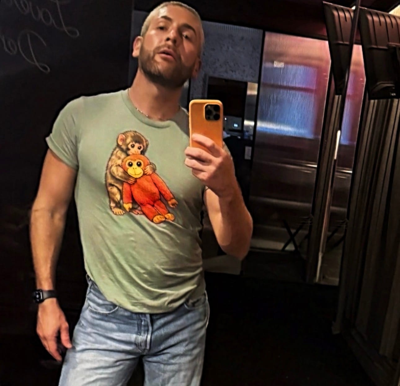 Customer photo review of Punch Baby Monkey Unisex T-Shirt