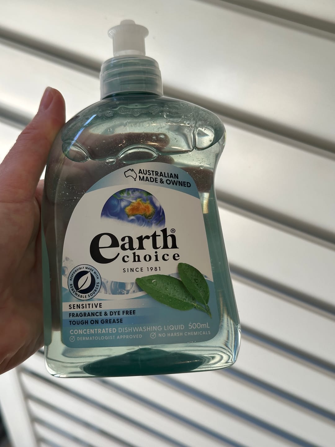 Customer photo review of Sensitive Concentrated Dishwashing Liquid 500mL