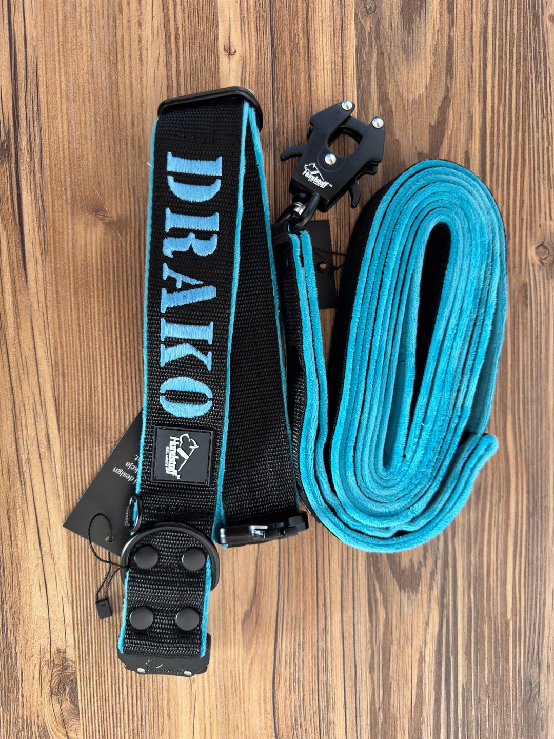 Customer photo review of Smycz z dodatkową rączką - Guard Leash Black Edition Ocean Blue