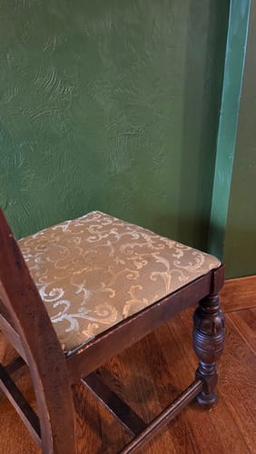 Customer photo review of MARANO Olive Gold Royal Floral Scroll Brocade Jacquard Fabric / Made in Italy
