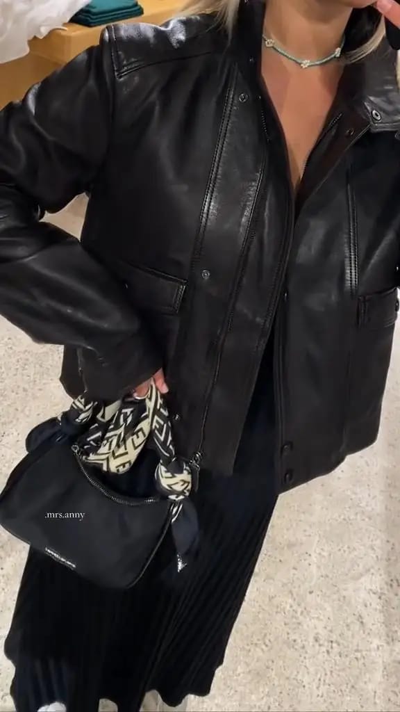 Customer photo review of Joyce Asymmetrical Zip Faux Leather Jacket