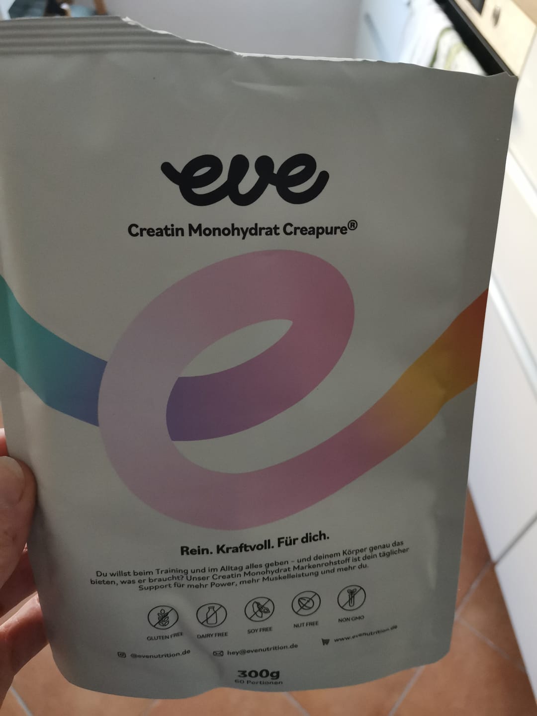 Customer photo review of Premium Creatin Monohydrat Creapure®
