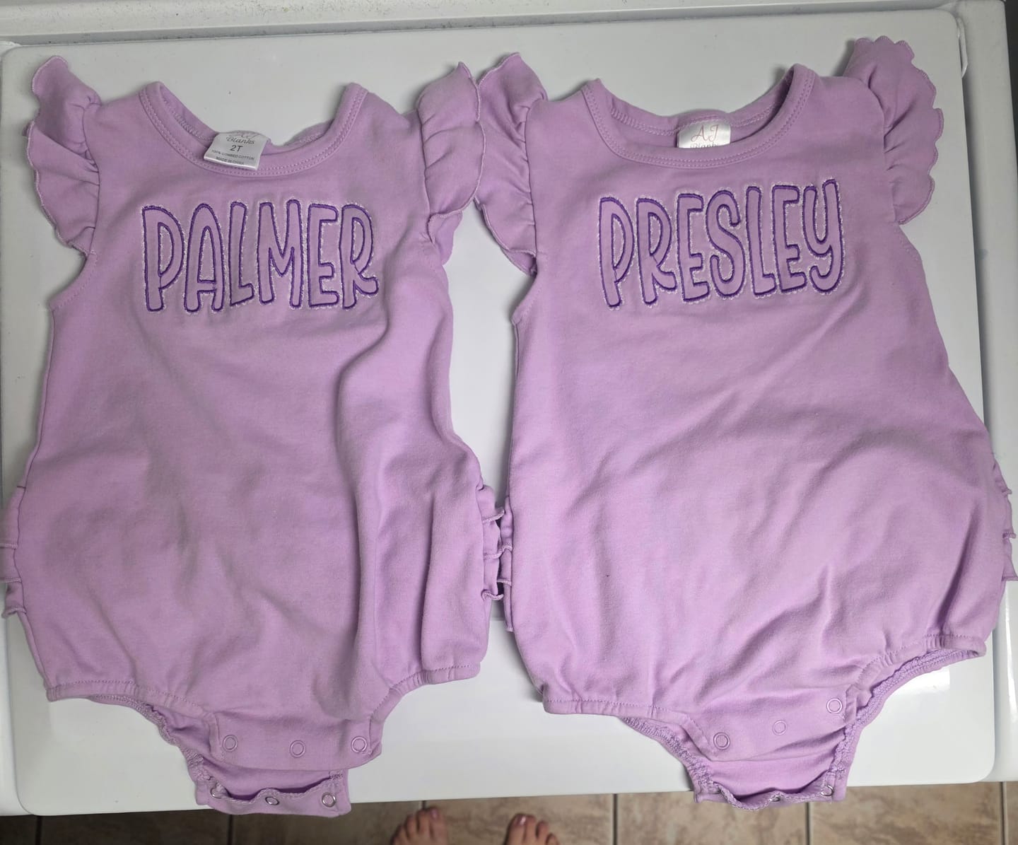 Customer photo review of Girls Ruffle Bum Bubbles