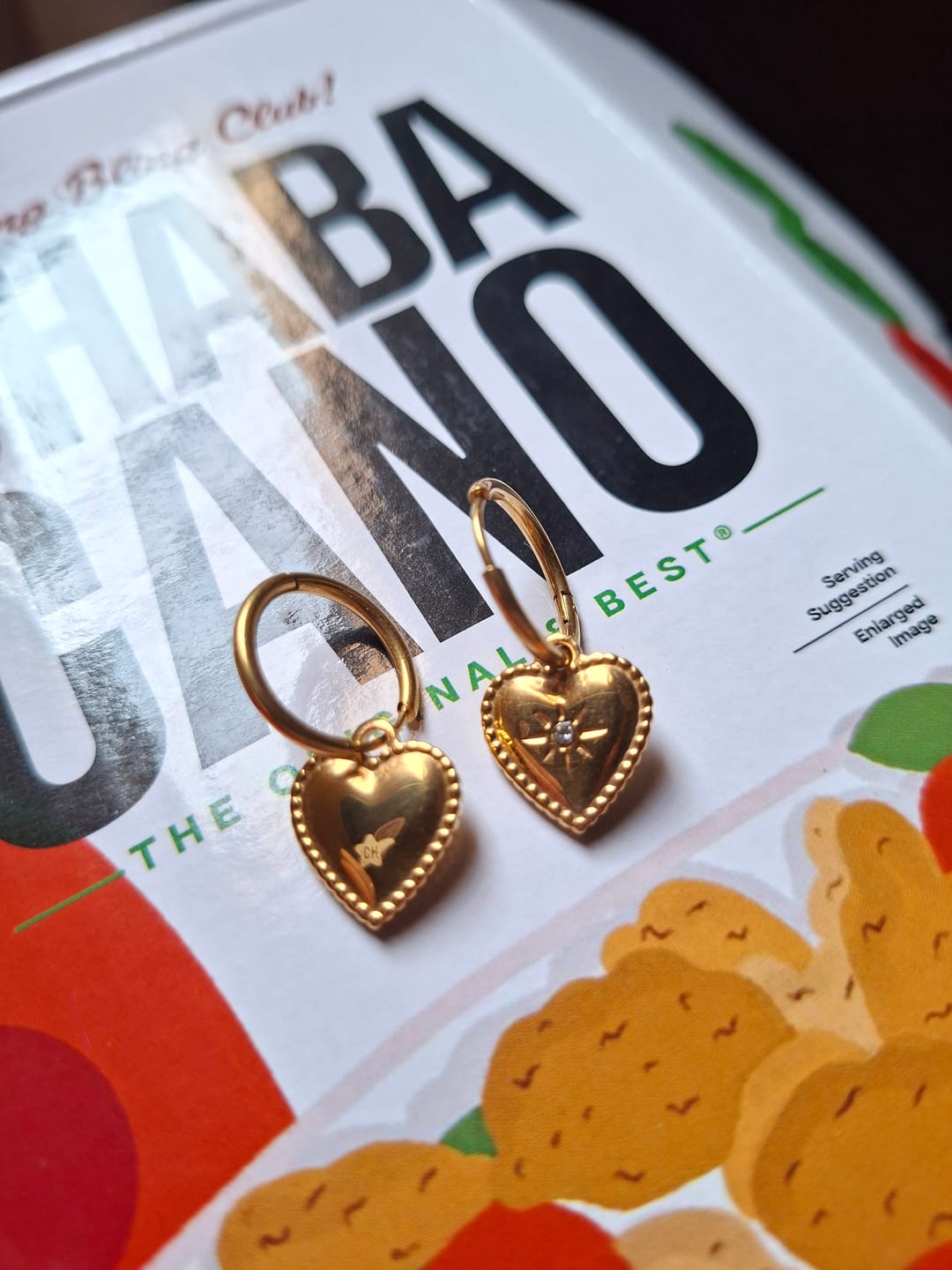 Customer photo review of Aretes Little Heart