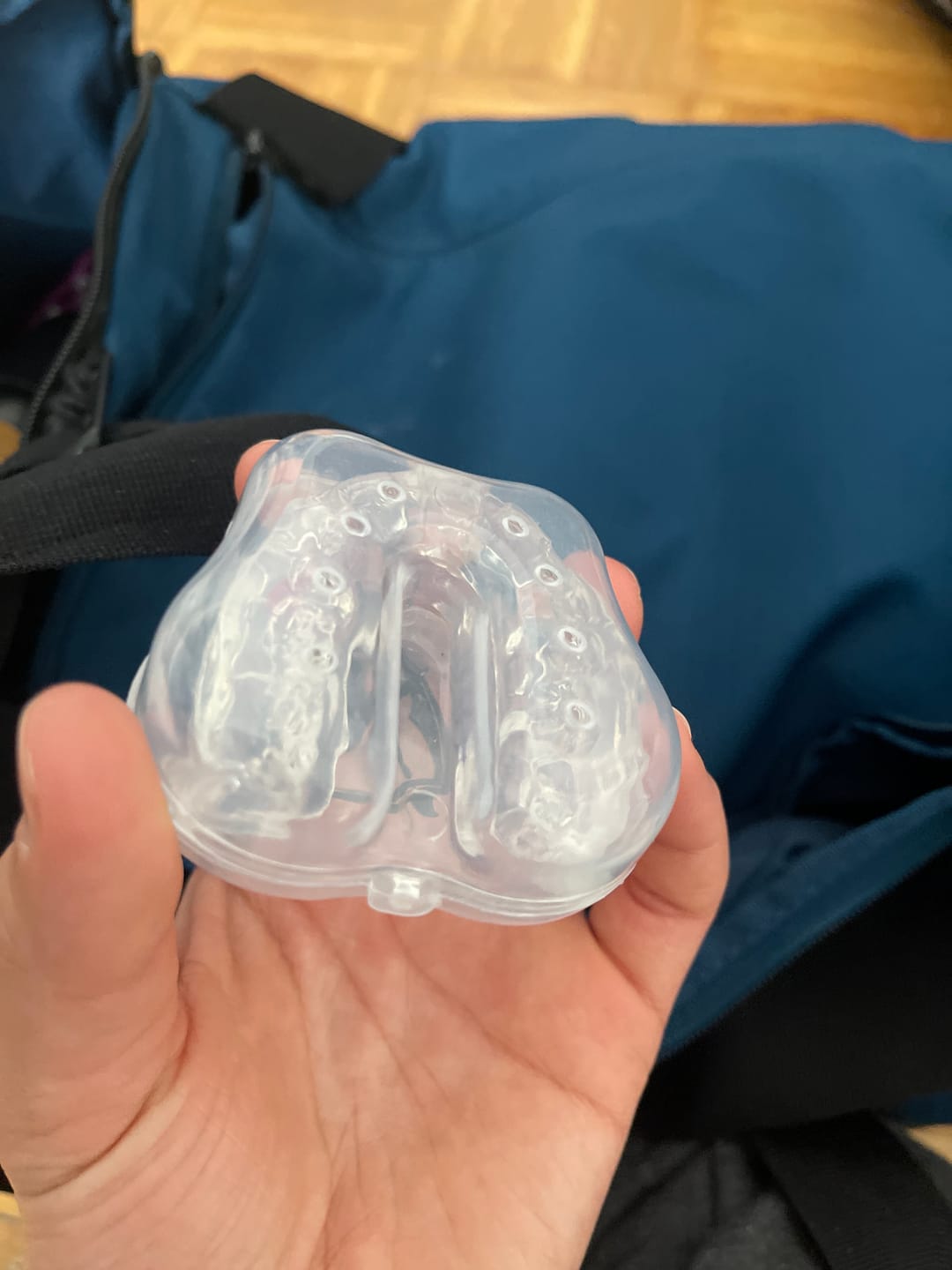 Customer photo review of KIMURAWEAR ADULT CLEAR MOUTH GUARD WITH CASE