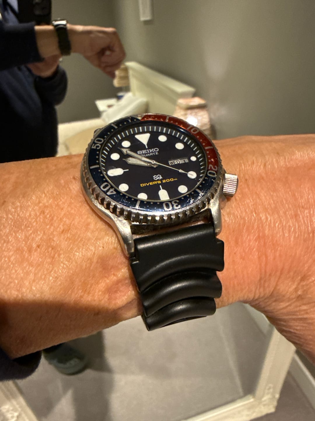 Customer photo review of Seiko Dive Watch Replacement Watch Strap – Classic Polyurethane or Scuba Silicone Z22