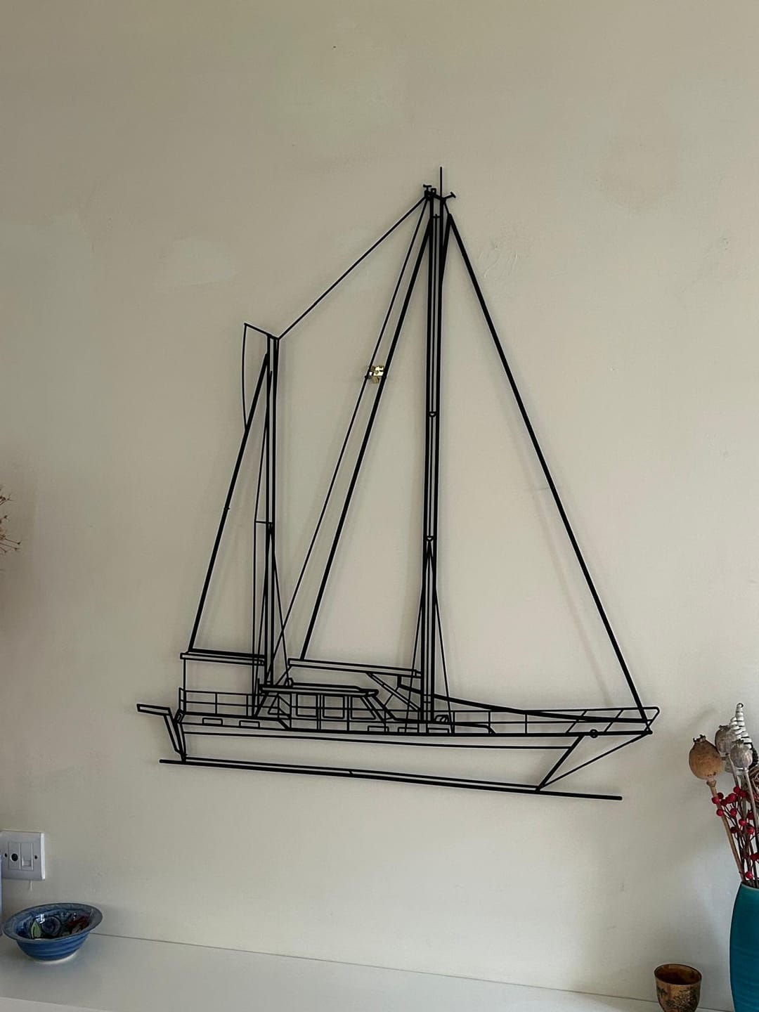 Customer photo review of Your Custom Boat Silhouette Metal Wall Art