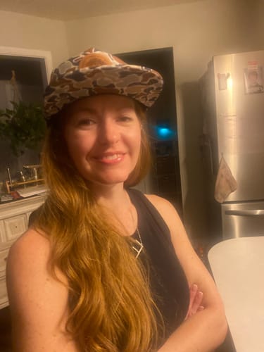 Customer photo review of Custom Leather Patch 5-Panel Rope Hat - Blank Rope Hats