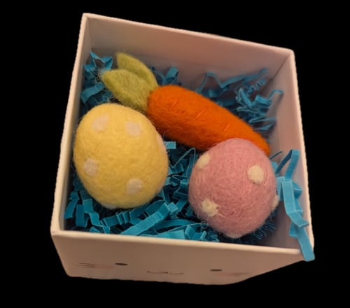 Customer photo review of Felt Carrots - 5 Orange Carrots