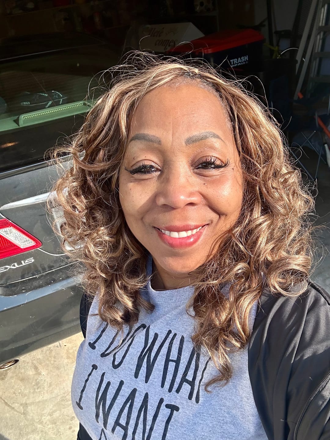 Customer photo review of #4/27/30 Mix Color Blend Body Wave Human Crochet Hair