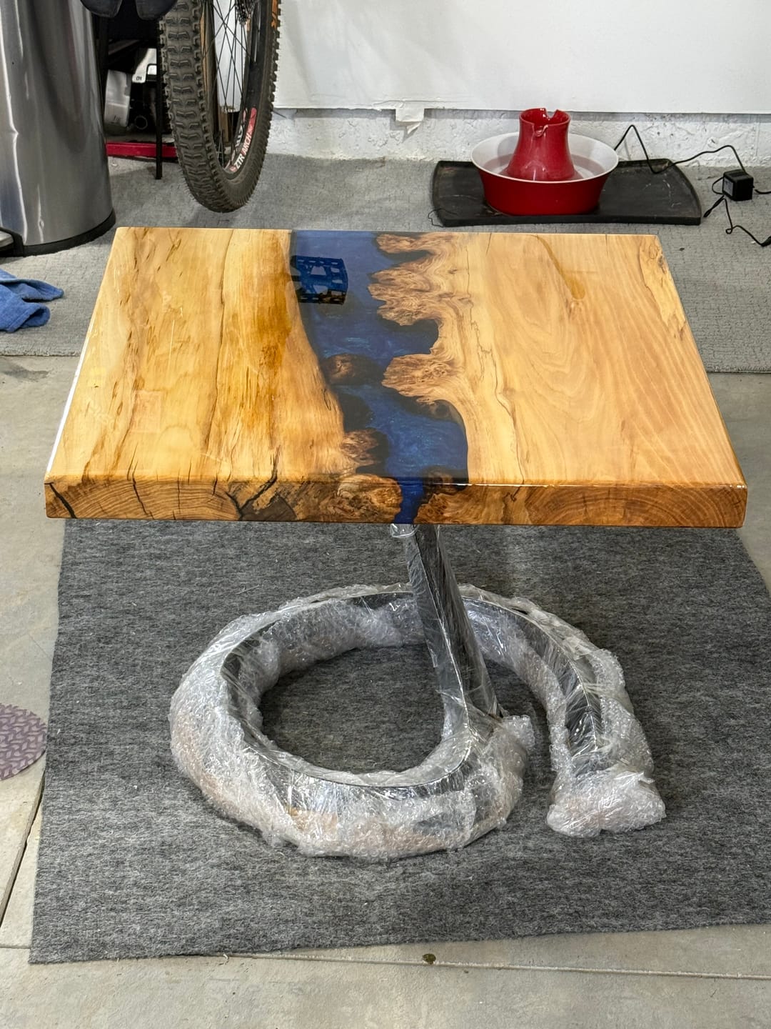 Customer photo review of Coffee Table Base 223 Python 16" H DIY Legs for Scandinavian Style