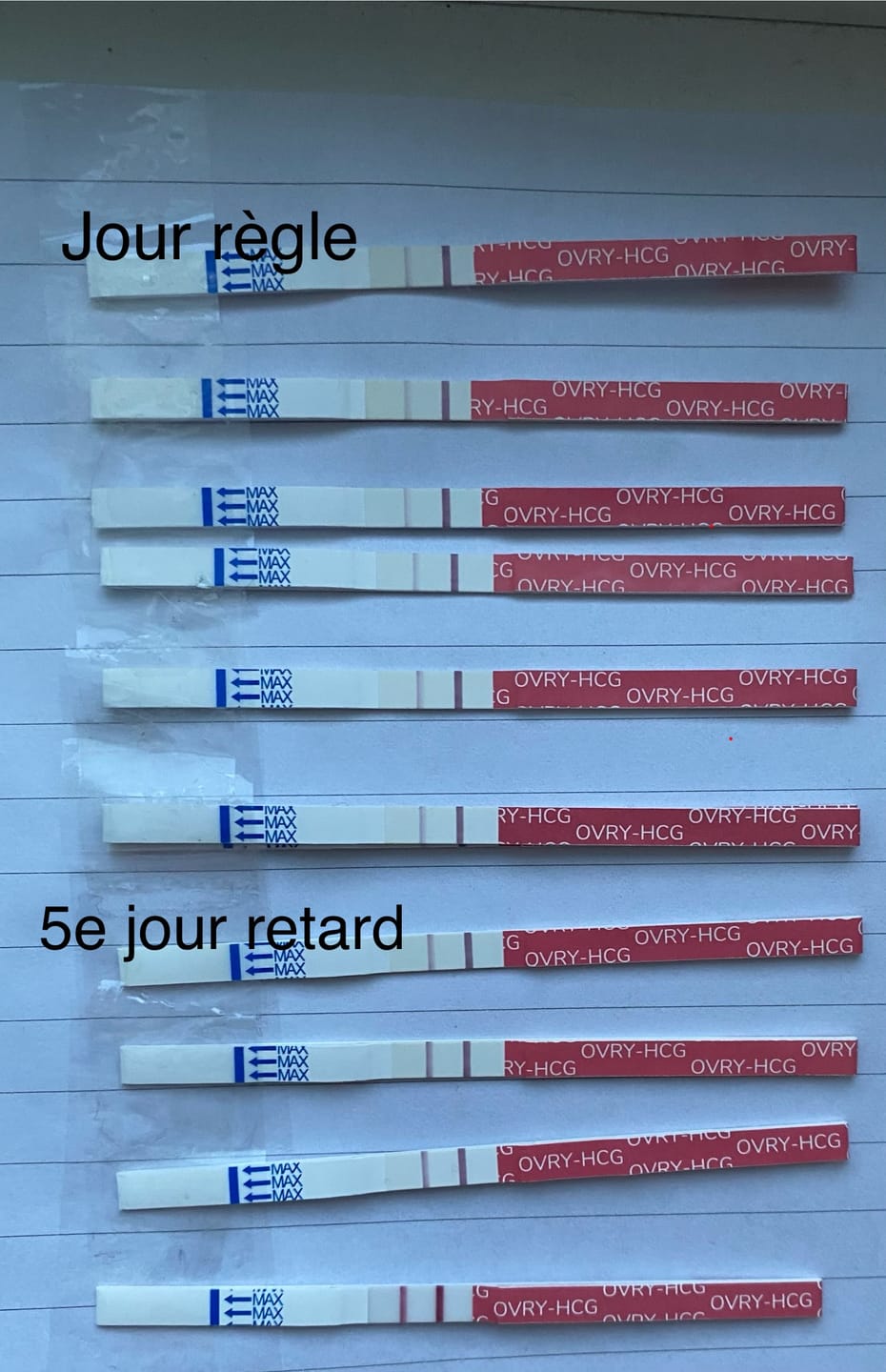 Customer photo review of Pregnancy Test Strips (Ultra-Sensitive)