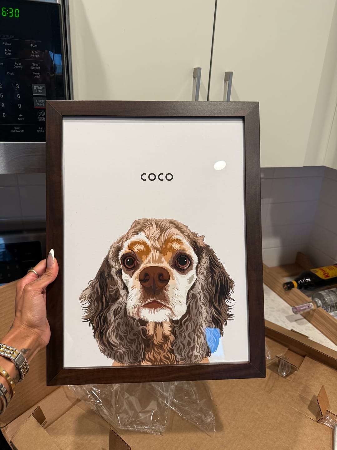 Customer photo review of Custom One Pet Portrait