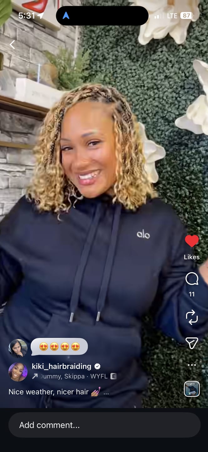 Customer photo review of #27 Honey Blonde Spanish Curl Human Crochet Hair