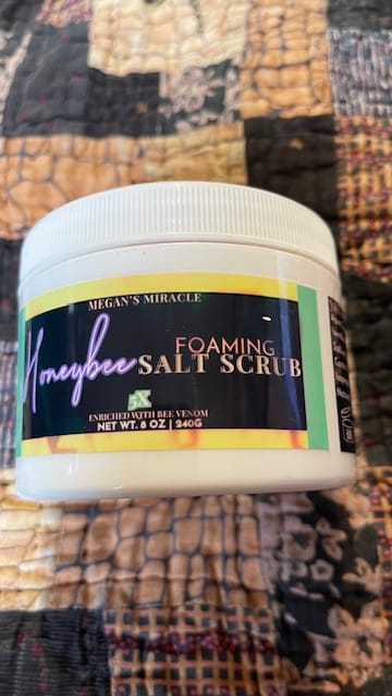 Customer photo review of Honeybee Foaming Salt Scrub