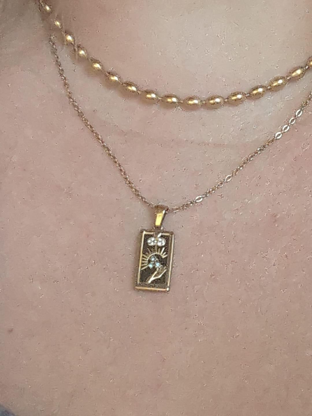 Customer photo review of Golden Fortune Necklace (Bundle)