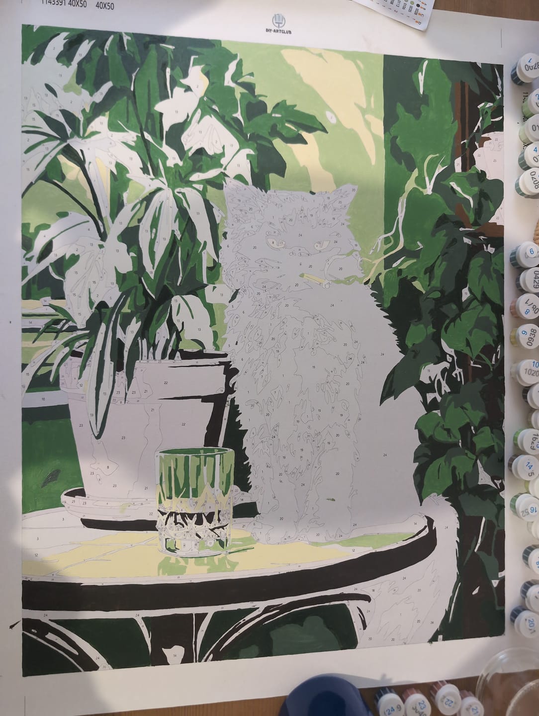 Customer photo review of Grumpy cat | Paint by Number