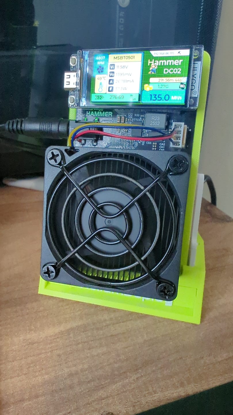 Customer photo review of Hammer Miner DC02 (105MH/s)